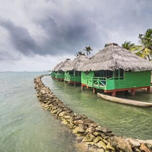 Overwater bungalows, Achutupu, San Blas Islands, Kuna Yala, Panama, Central America