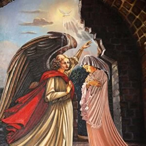 Painting of The Annunciation, Depressa, Lecce, Italy, Europe