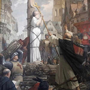 Painting of Joan of Arc on the pyre by Jules-Eugene Leneuveu, Pantheon