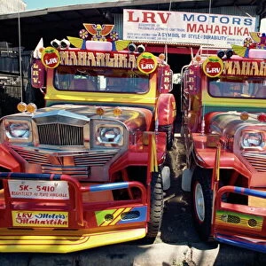 Pair of customised Jeepney trucks