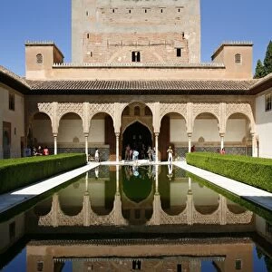 Palacio de Comares, one of the three palaces that forms the Palacio Nazaries, Alhambra, UNESCO World Heritage Site, Granada, Andalucia, Spain, Europe