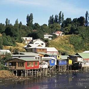 Palafitos, Castro, Chiloe Island, Chile, South Amrica