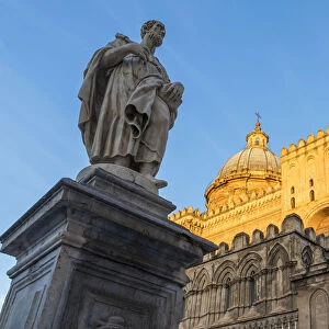 The Palermo Cathedral (UNESCO World Heritage Site) at first sunlight, Palermo, Sicily