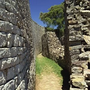 Parallel walls of Great Enclosure, Great Zimbabwe, UNESCO World Heritage Site