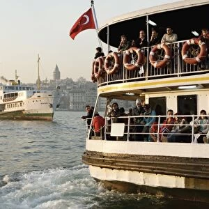 Passenger ferry on the Bosphorous, Istanbul, Turkey, Europe
