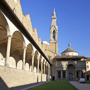 Pazzi Chapel and the cloisters, Basilica of Santa Croce, Florence, UNESCO World Heritage Site