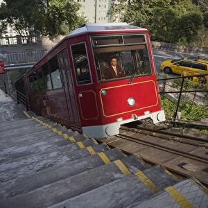Peak Tram funicular railway, Victoria Peak, Hong Kong Island, Hong Kong, China, Asia