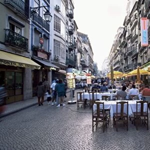 Pedestrian street with restaurants