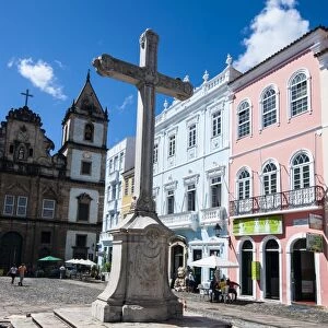Pedestrian zone in the Pelourinho, UNESCO World Heritage Site, Salvador da Bahia, Bahia, Brazil, South America