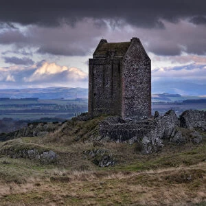 The Pele Tower of Smailholm Tower, Smailholm, near Kelso, Roxburghshire, Scottish Borders, Scotland, United Kingdom, Europe