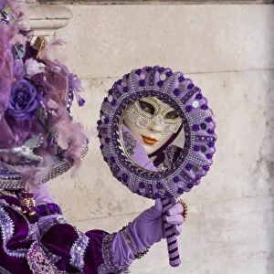 People in masks and costumes, Carnival, Venice, Veneto, Italy, Europe