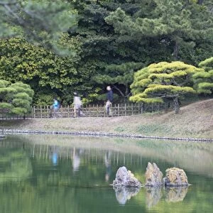 People at Ritsurin-koen, Takamatsu, Shikoku, Japan, Asia