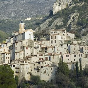 Perched village of Peillon, Alpes-Maritimes, Cote d Azur, French Riviera