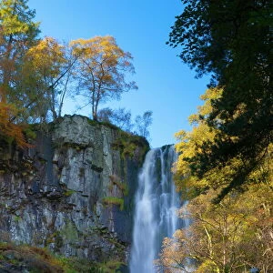 Pistyll Rhaeadr Waterfalls, Llanrhaeadr ym Mochnant, Berwyn Mountains, Powys, Wales, United Kingdom, Europe