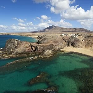 Playa del Papagayo, near Playa Blanca, Lanzarote, Canary Islands, Spain