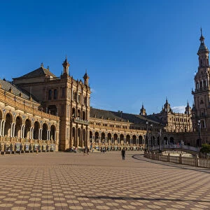 Plaza de Espana, Seville, Andalucia, Spain, Europe