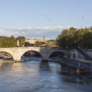 Ponte Cestio over the River Tiber, Rome, Lazio, Italy, Europe