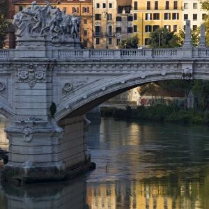 Ponte Vittorio Emanuele II over the River Tiber, Rome, Lazio, Italy, Europe