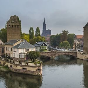 Ponts Couverts, UNESCO World Heritage Site, Ill River, Strasbourg, Alsace, France, Europe