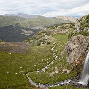 Porphyry Basin and Waterfall, San Juan National Forest, Colorado, United States of America