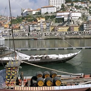 Port barges on Douro River