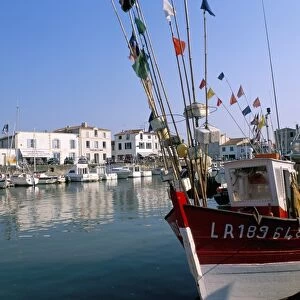 Port basin, Commune de La Flotte, Ile de Re, Charente Maritime, France, Europe