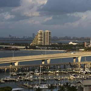Port Boulevard and Bayside Marina, Downtown, Miami, Florida, United States of America