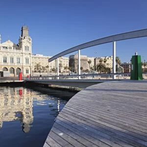 Port Vell at Rambla del Mar, Barcelona, Catalonia, Spain, Europe