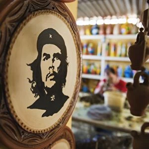 Portrait of Che Guevara at a pottery factory, Trinidad, UNESCO World Heritage Site