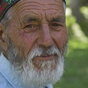 Portrait of old man, Bartang Valley, Tajikistan, Central Asia, Asia