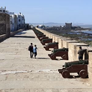 Portuguese cannons along the ramparts, Essaouira, Atlantic coast, Morocco, North Africa, Africa