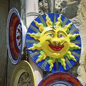 Pottery souvenirs, Sicily, Italy, Europe