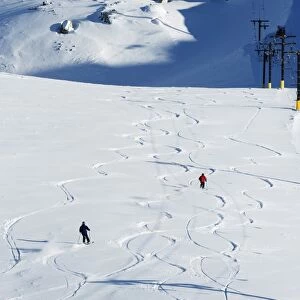 Powder skiing at Whistler mountain resort, venue of the 2010 Winter Olympic Games