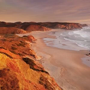 Praia do Amado beach at sunset, Carrapateira, Costa Vicentina, west coast, Algarve