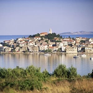 Primosten, a medieval town on a peninsula near Sibenik, Central Dalmatia