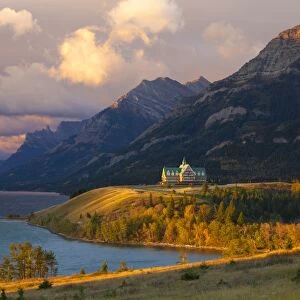 The Prince of Wales Hotel at Sunrise, Waterton Lakes National Park, Alberta, Canada