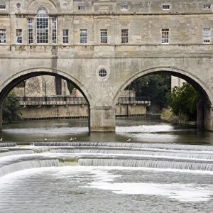 Pulteney Bridge and River Avon, Bath, UNESCO World Heritage Site, Somerset