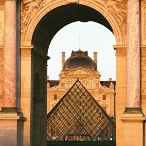 The Pyramide and Palais du Louvre seen through the Arc de Triomphe du Carousel