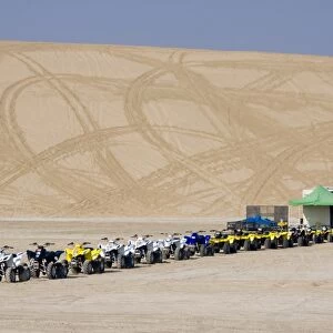 Quad bikes, desert dunes, Qatar, Middle East