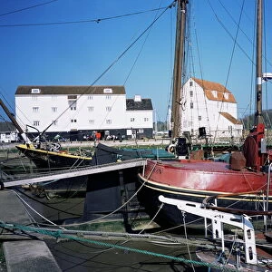 Quayside, boats and Tidal Mill, Woodbridge, Suffolk, England, United Kingdom, Europe