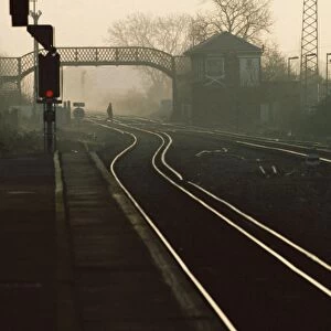 Railway lines in the early morning, Havant Railway Station, Havant, Hampshire
