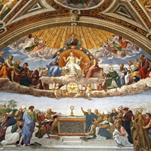 Raphaels Rooms, Disputation of the Holy Sacrament, Vatican Museum, Rome, Lazio