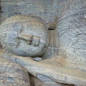 Reclining Buddha in Nirvana, Gal Vihara Rock Temple, Polonnaruwa, Sri Lanka, Asia