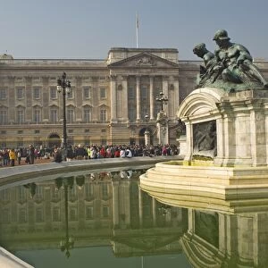 Reflections, Buckingham Palace, Queen Victoria Monument fountain, London