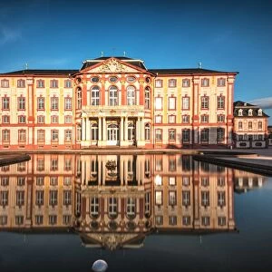 Reflections at Castle Bruchsal, Baden-Wurttemberg, Germany, Europe
