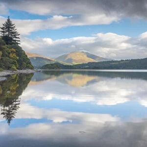 Reflections, Derwentwater, Lake District National Park, Cumbria, England, United Kingdom