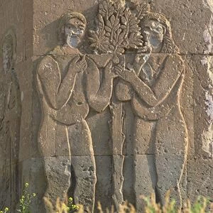 Relief of Adam and Eve on Armenian church, built in 915 AD, Akdamar Island