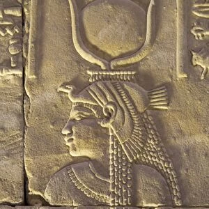 Relief depicting the Goddess Hathor, Temple of Horus, Edfu, Egypt, North Africa, Africa