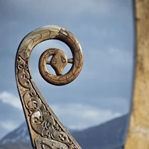 Detail of the replica of a 9th century AD Viking ship