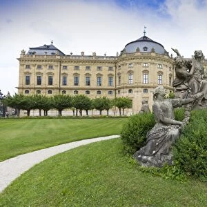 The Residence Palace, Hofgarten Park, UNESCO World Heritage Site, Wurzburg, Franconia